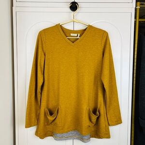 L.O.G.O. Lounge Women's Embroidered Knit Tunic | Hi/Low hem